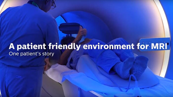 A patients journey into a friendly MRI environment with ambient experience at Lahey Health, US