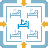 Influxes in patient volume icon