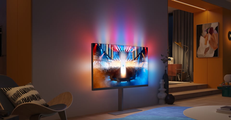 Älytelevisio tyylikäs ja toiminnallinen muotoilu