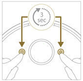 merkkivalon vilkkuminen, kun yhteys on muodostettu