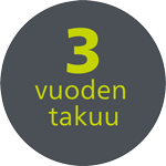 3 vuoden takuu -kuvake