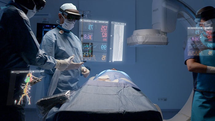 Download image (.jpg) Philips' unique augmented reality concept for image guided minimally invasive therapies developed with Microsoft (opens in a new window)